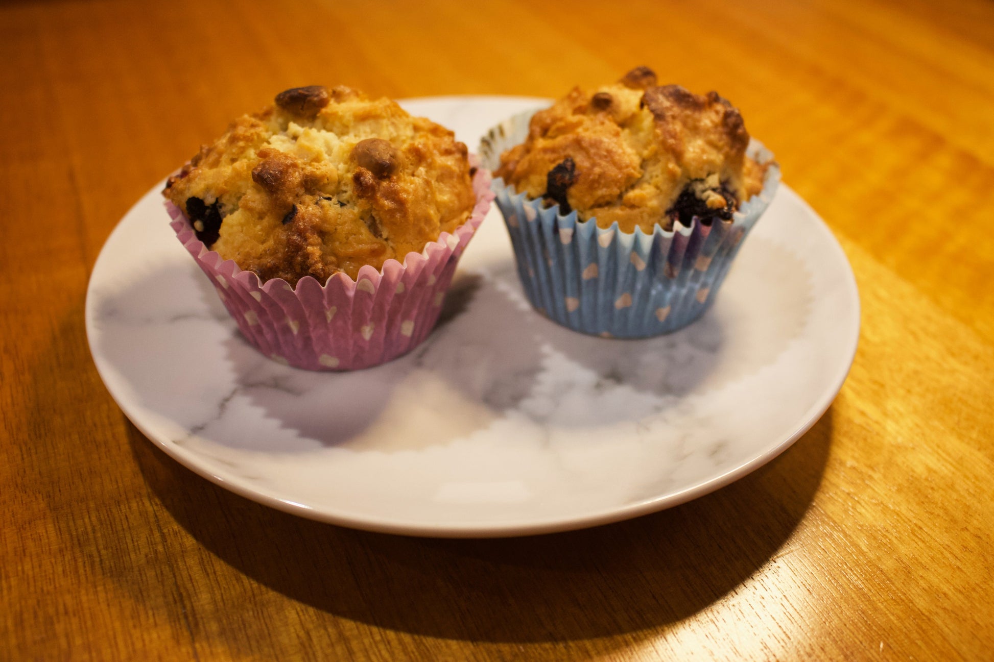 Blueberry and White Chocolate Muffin